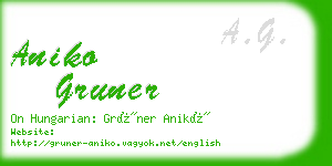 aniko gruner business card